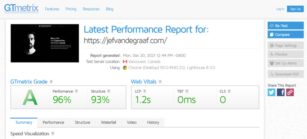 GT Metrix Website Performance Tool