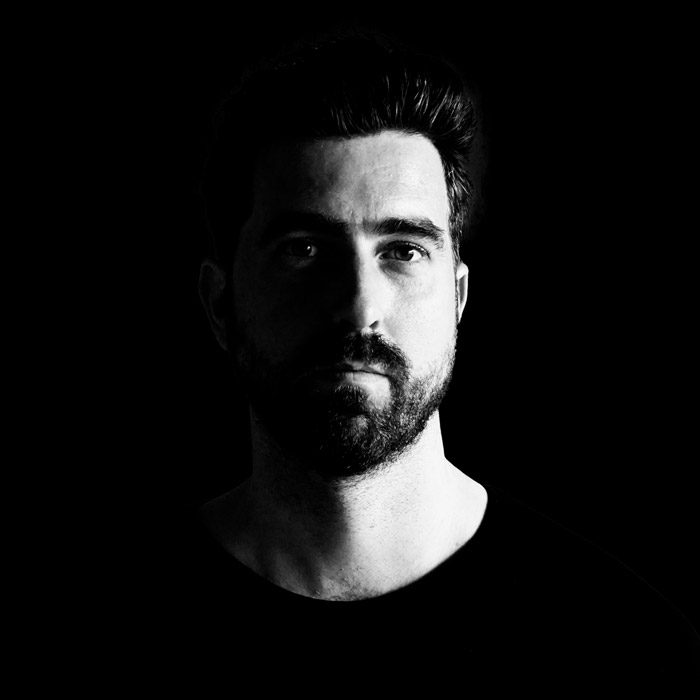 I'm Jef, not your Jesus. Black and white portrait of Jef van de Graaf