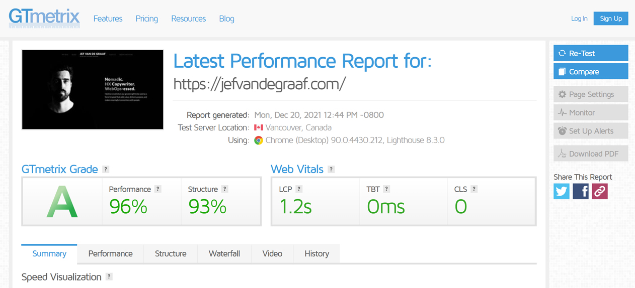 GT Metrix Website Performance Tool
