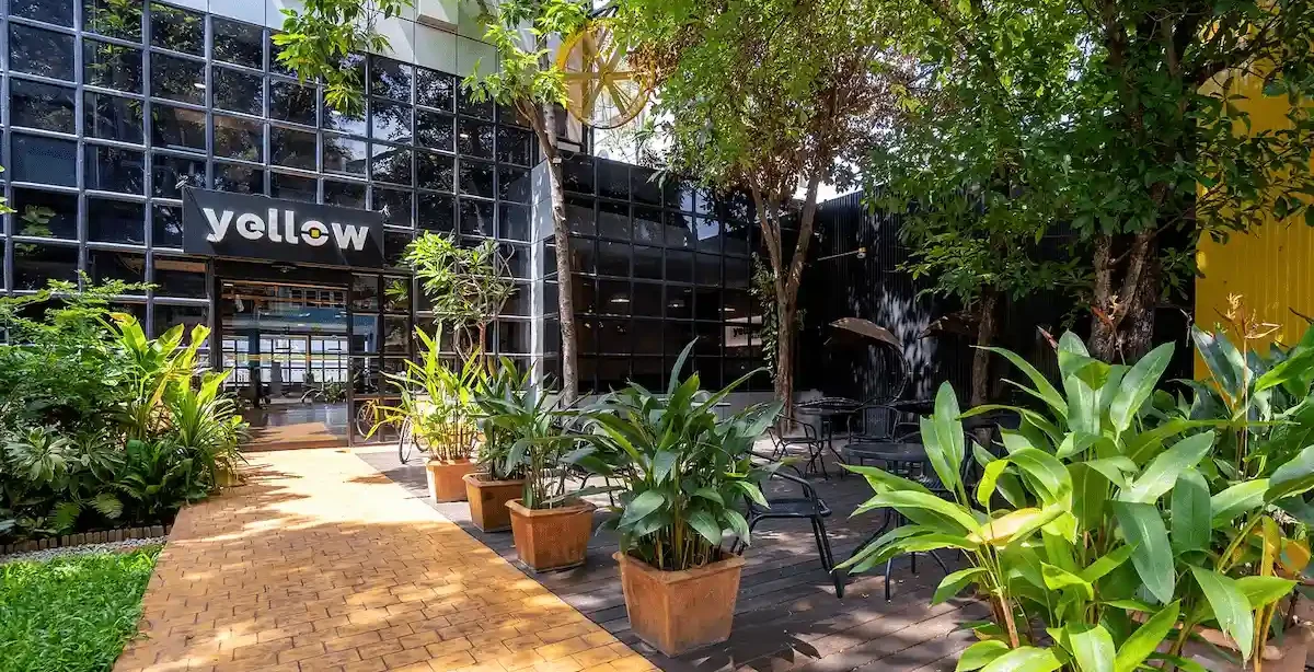 yellow co-working space