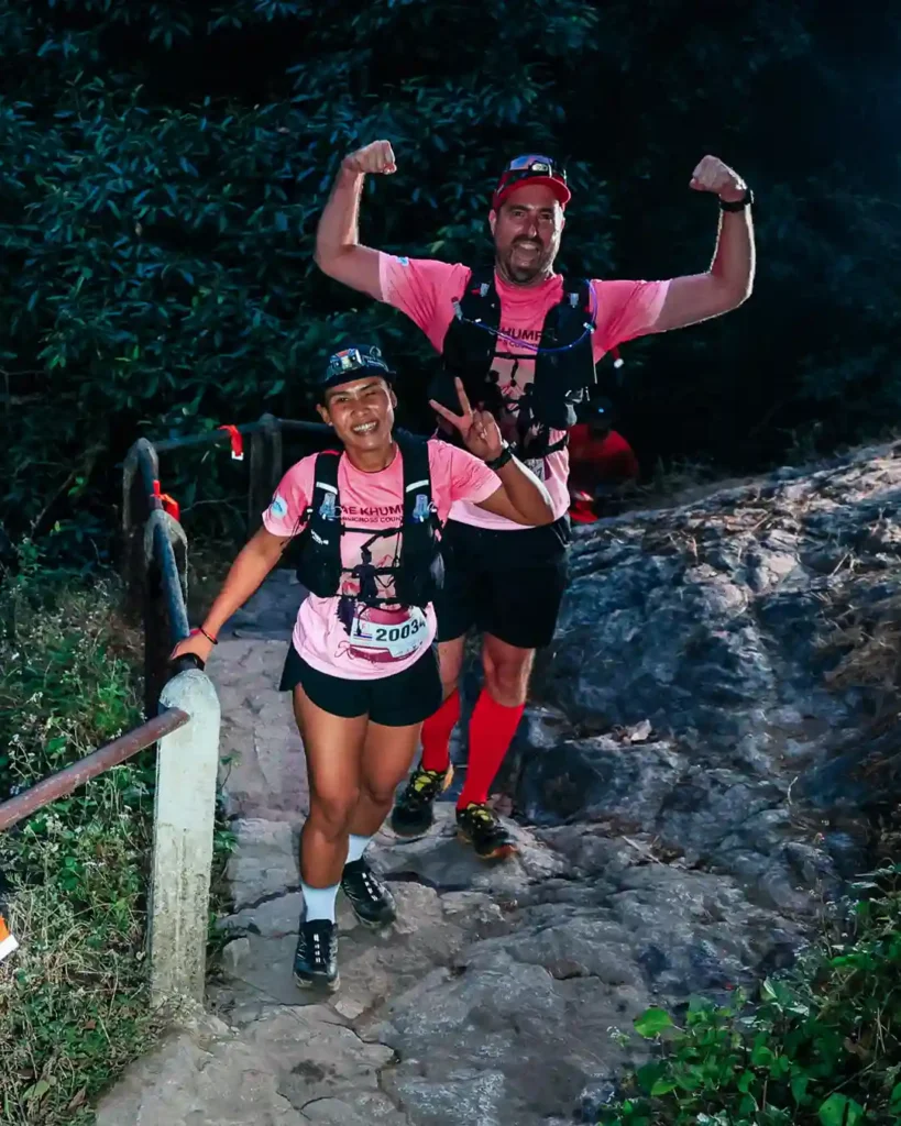 Climbing the Mae Kampong Waterfalls